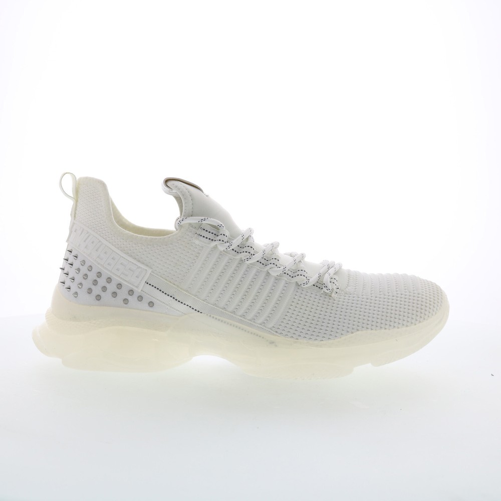 Steve Madden Maxx-S MAXX03M1 Mens White Mesh Lifestyle Sneakers Shoes 13
