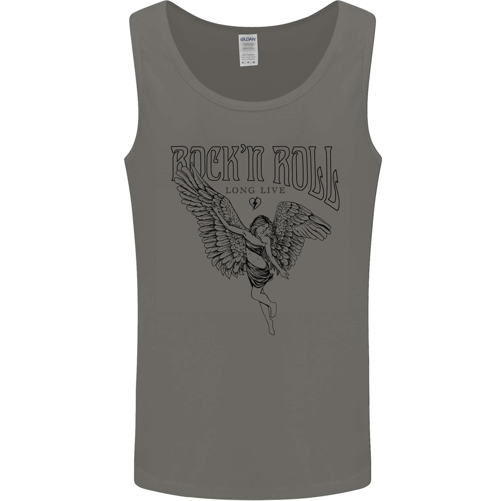 Long Live Rock n Roll Angel Mens Vest Tank Top
