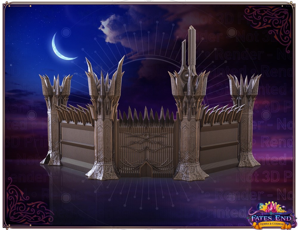 Necrolord GM Screen - Fates End - Customizable 3D Printed Adventure Tool