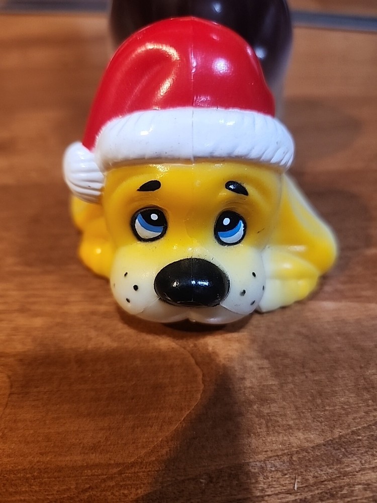 Vintage Dog Figurine With Christmas Hat