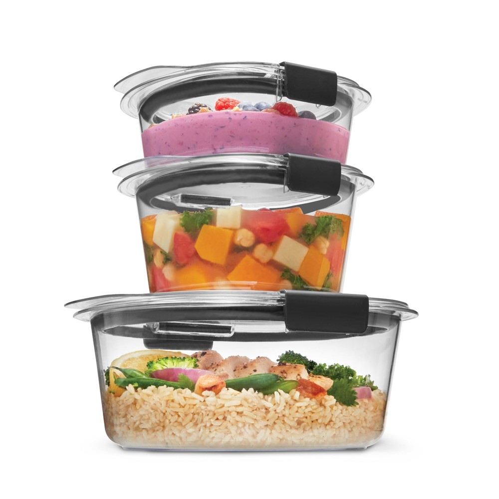 Brilliance® 3-Piece Round Leakproof Food Containers Set