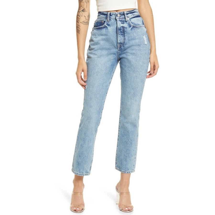 Lovers and Friends Revolve Reece High Rise Slim Straight Jeans in Size 28