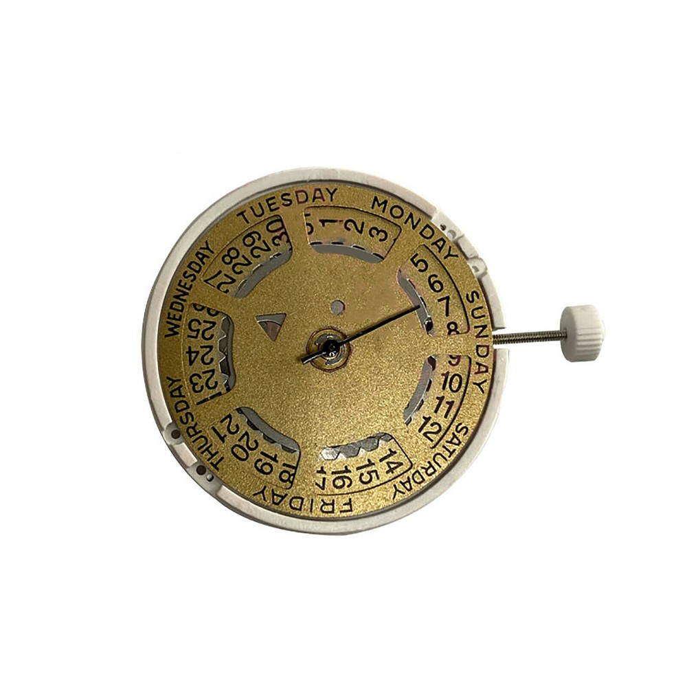 Swiss ISA 1198 Gold Quartz Watch Movement Replacement with 927 Battery