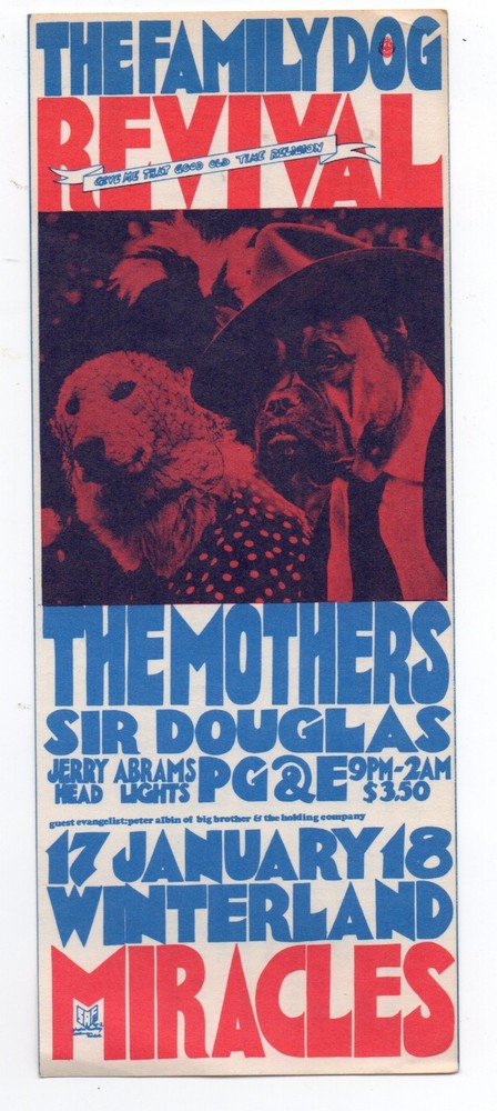 1960s Family Dog Relocation Handbill Avalon Ballroom Concert Closure