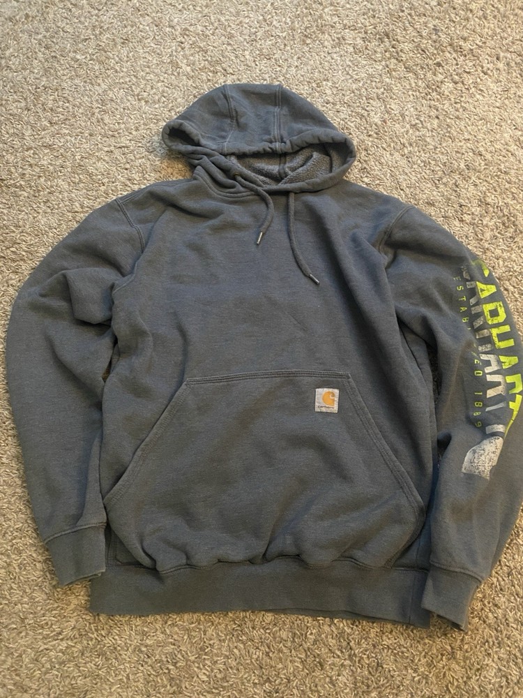 Carhartt Men's Gray Pullover Hoodie Size Small Original Fit