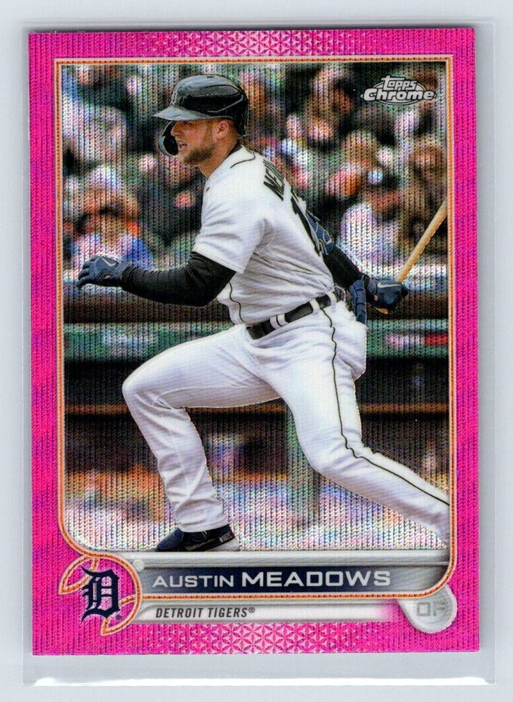 2022 Topps Chrome Update Pink Wave Austin Meadows #USC41 Detroit Tigers
