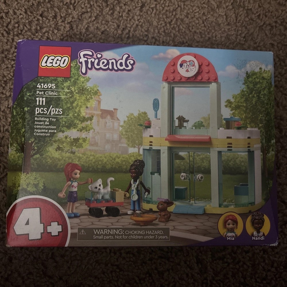 LEGO Friends Pet Clinic Building Set 41695 for Kids Ages 6+