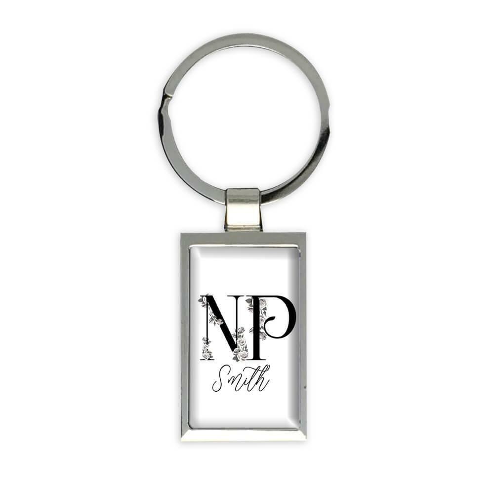 Gift Keychain : Nurse Practitioner Personalized Boho Floral Name Nursing Smith