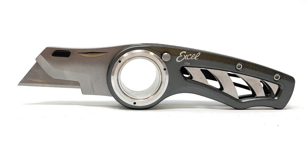 Revo Folding Pocket Utility Knife - Aluminum Body Heavy Duty Box Cutter with ...