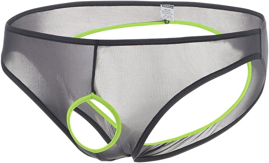 Men's Briefs Bulge Enhancing Thongs Mesh Big Ball Pouch Comfort Fit Underwear