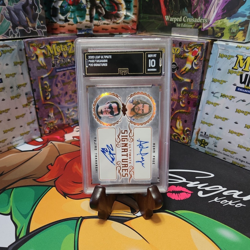 ADAM PAGE & YUJIRO TAKAHASHI 2020 Leaf Ultimate Signatures Duel Auto GMA 10