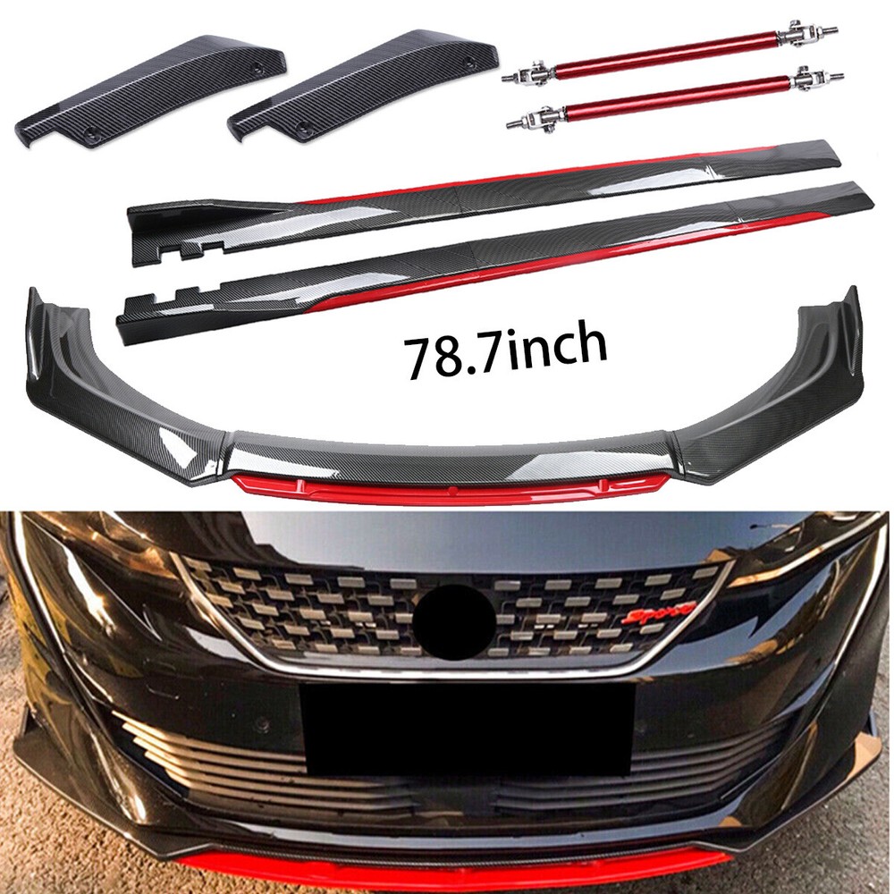 For Honda Accord Front Bumper Lip Carbon Fiber Rods 78.7