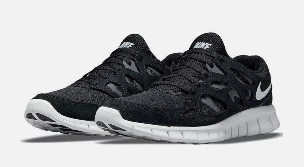 Nike Free Run 2 Black White Dark Grey - Size 8.5 Men's - BRAND NEW