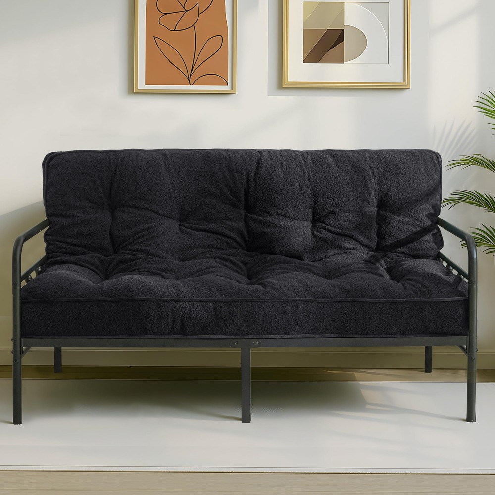 6-inch Full Size Boucle Futon Mattress for Sofa Bed or Sleeper Couch