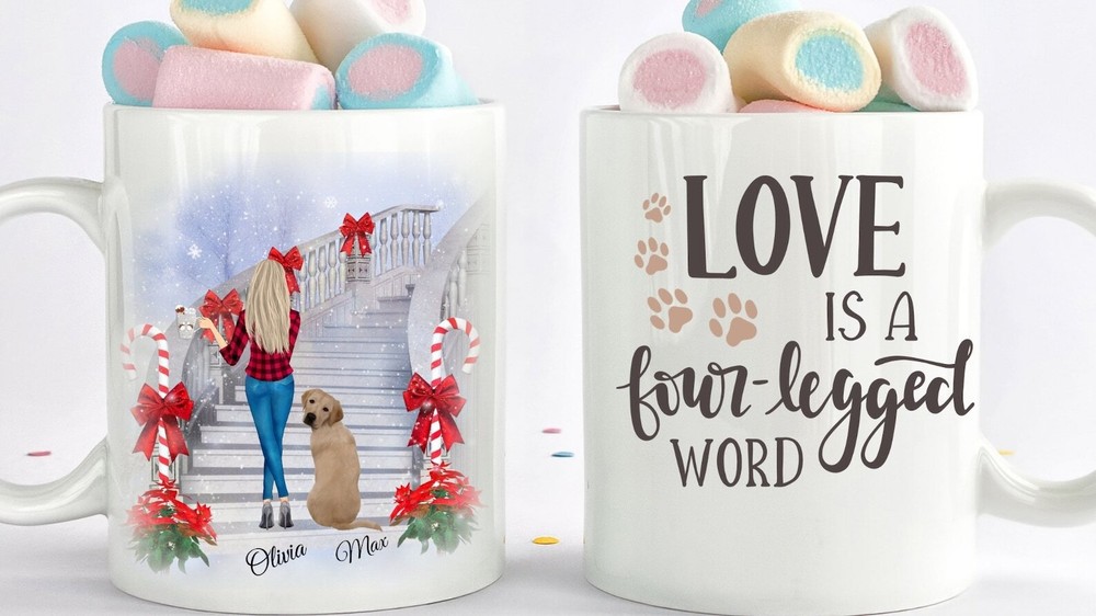 Christmas Dog Mom Mug Gift for Dog Lovers and Pet Parents