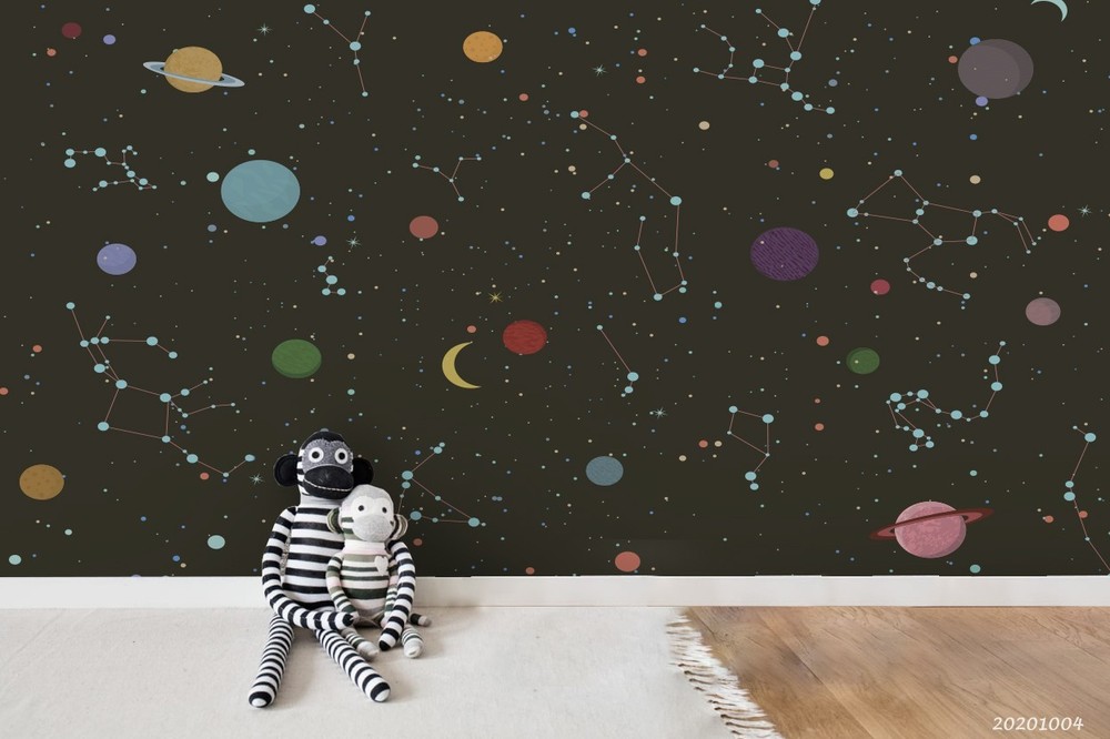 3D Planet Constellation Illustration Wall Murals Wallpaper Murals Wall Sticker