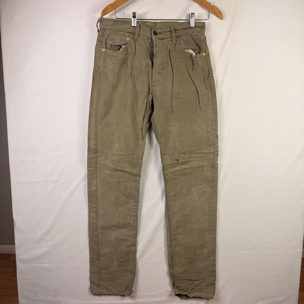 Levi's 551 Jeans Men's 32x34 Olive Denim Relaxed Fit Taper Button Fly Vintage