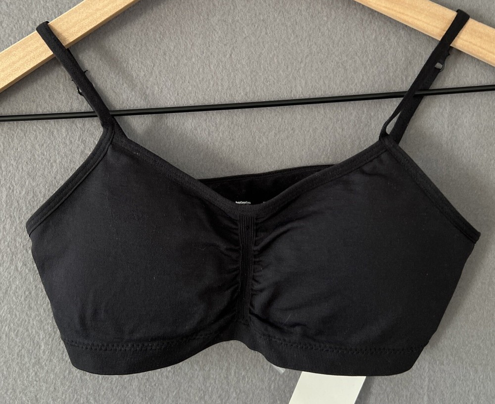 Maidenform RN 15741 Black Nylon Wireless Free T Shirt Bra Junior XL