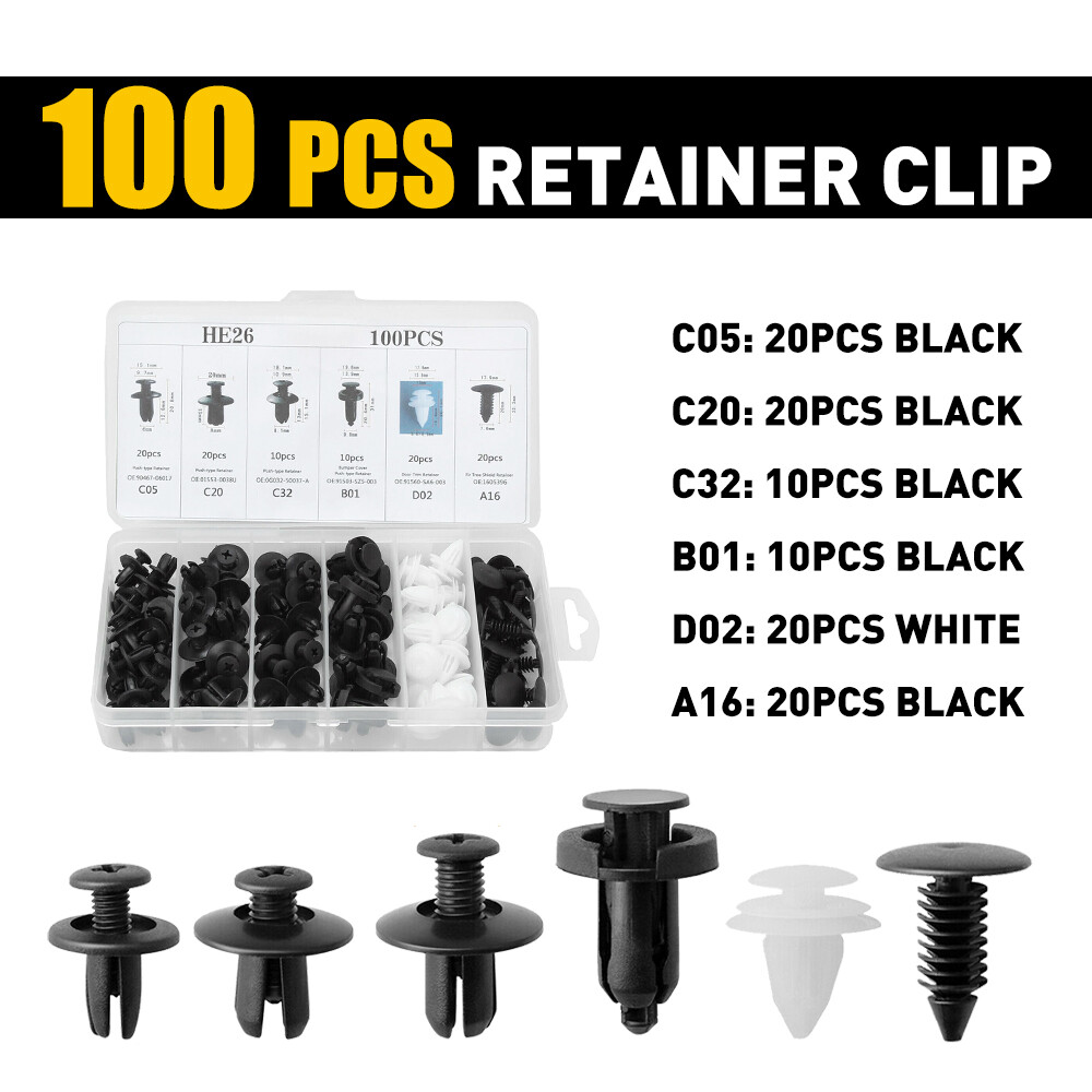 Accessories Clip Trim Car Push Pin Rivet Bumper Door Panel Retainer Fastener Kit