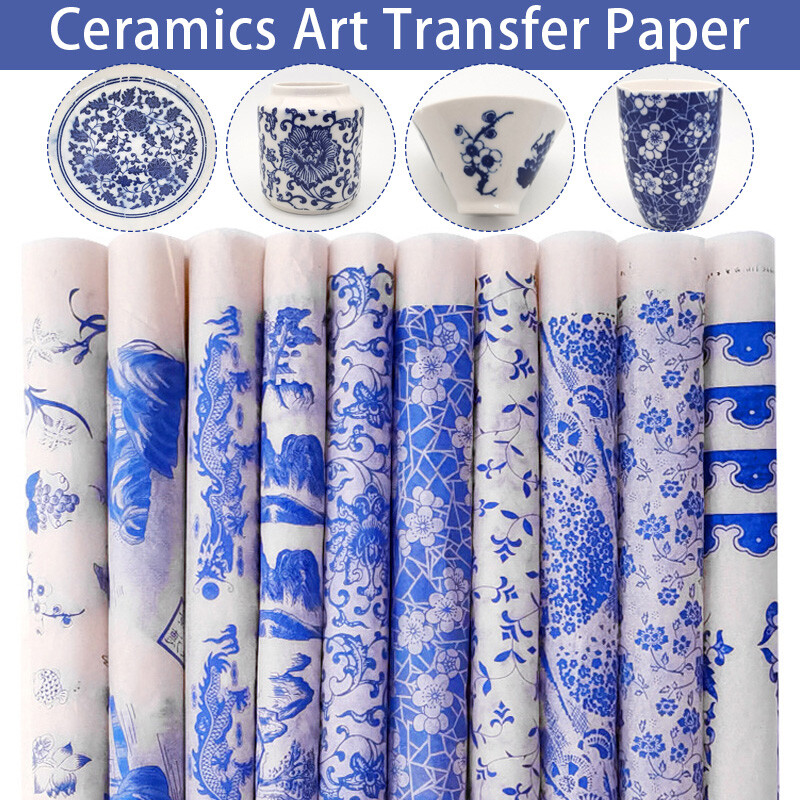Paintings Transfer Paper Pottery Ceramic Clay Art Transfer Paper Pottery Decalx4