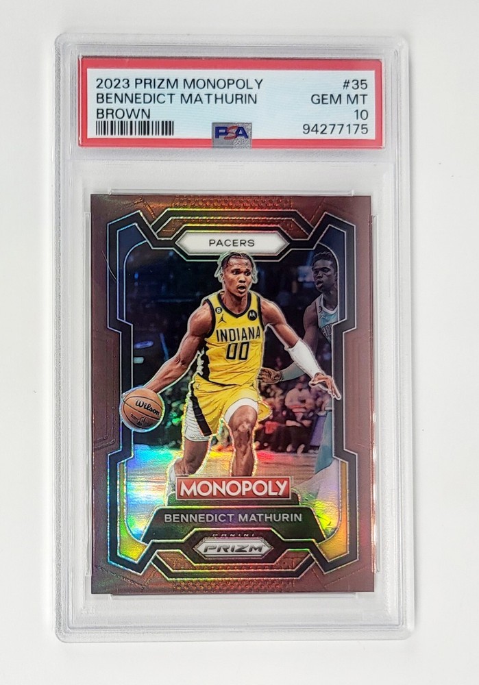 PSA 10 Gem Mint Bennedict Mathurin 2023 Prizm Monopoly Brown Card