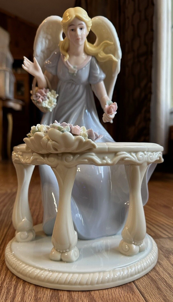Members Mark Hand-Painted Porcelain Angel Balustrade with Flowers 2005-image