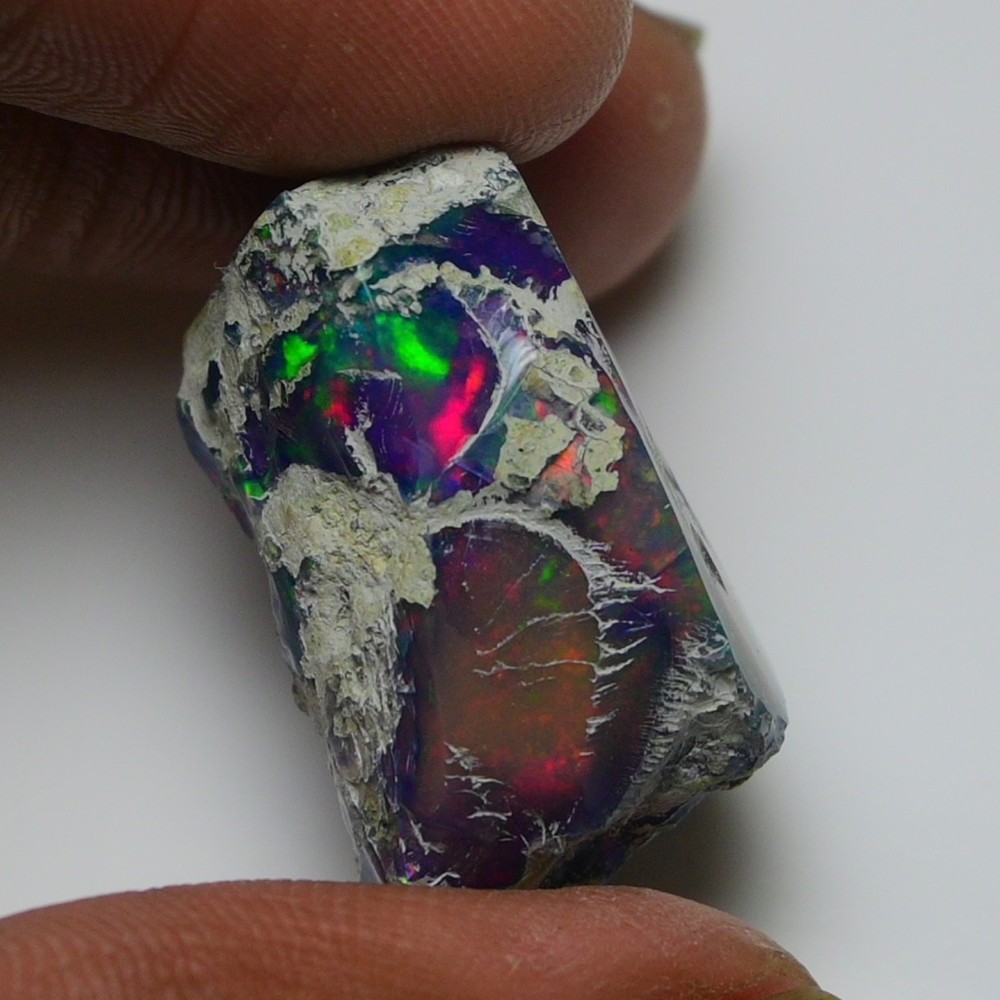 Polished Blue Opal Raw 28.15 Cts Natural Ethiopian Opal Rough, Opal Raw Crystal
