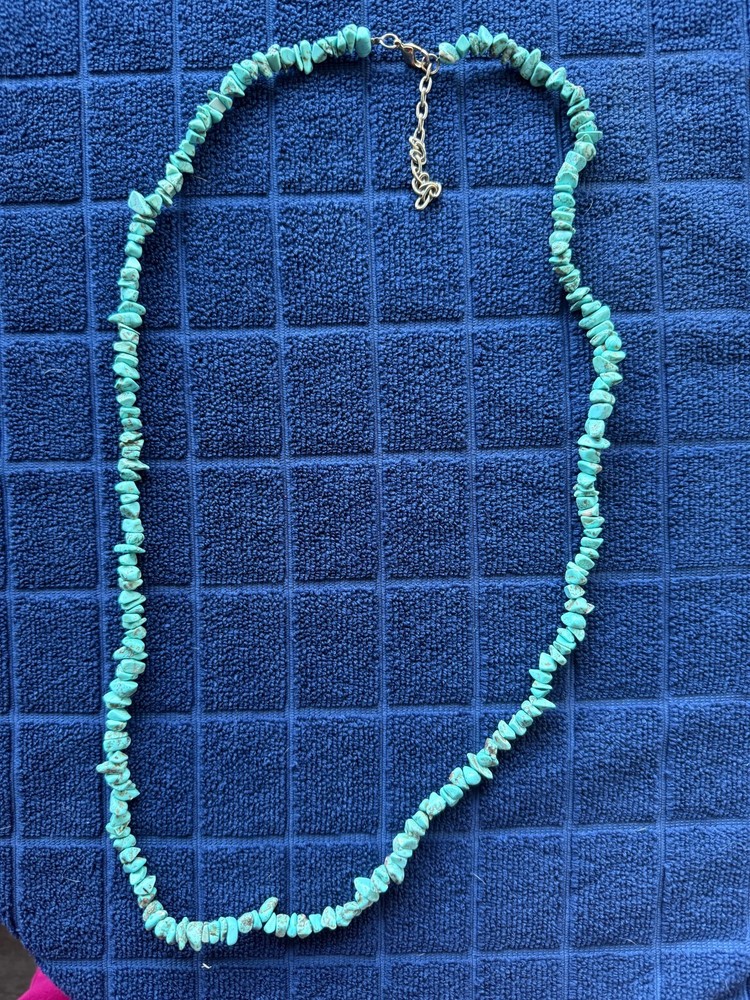 Turquoise Chip Necklace, 26