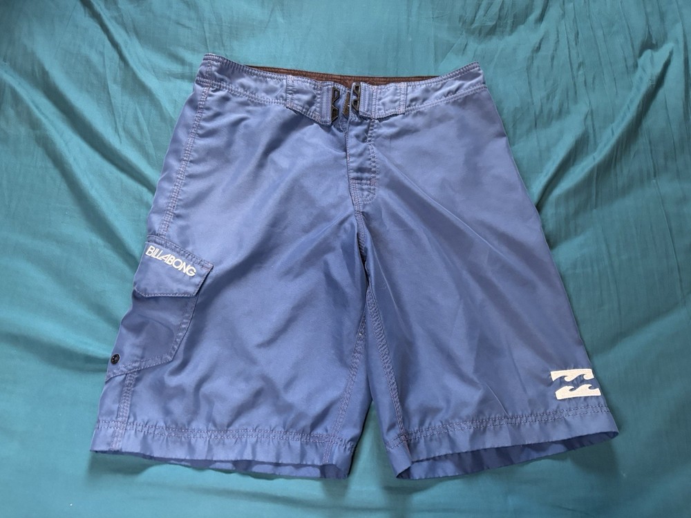 Billabong Board Shorts Mens 32 Blue Swim Trunks Mesh Lined Vintage Y2K Surf