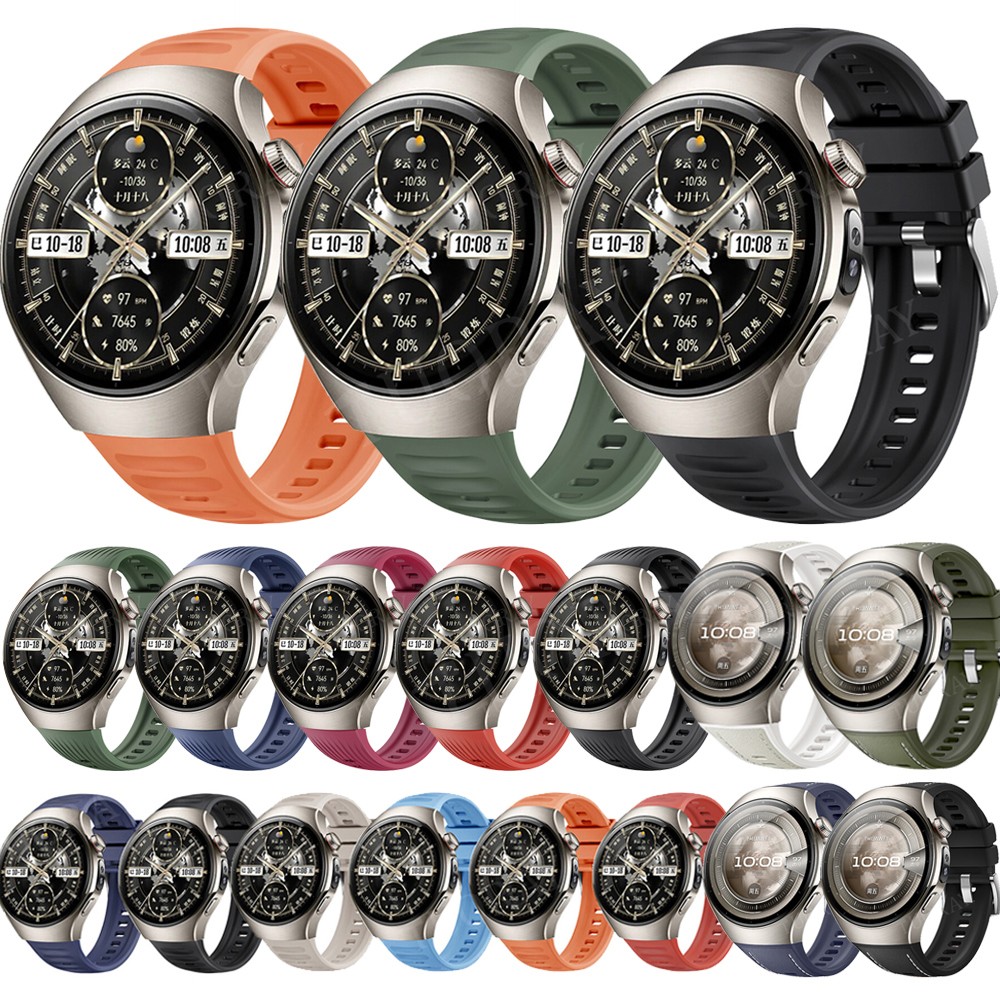 Silicone Leather Wrist Band Watch Strap For Huawei Watch 5 42mm/46mm Replacement