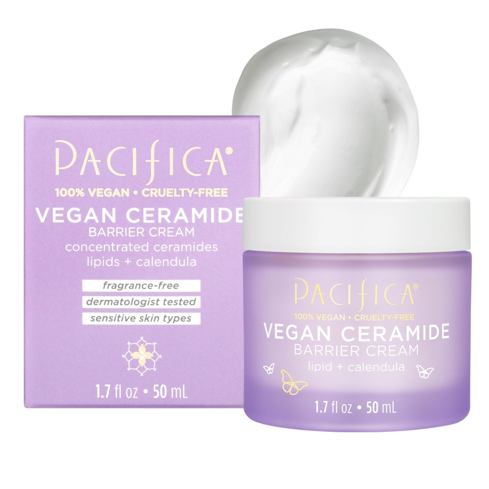 Pacifica Face Cream - Vegan Ceramide Barrier Cream w/Niacinamide & Shea Butte...