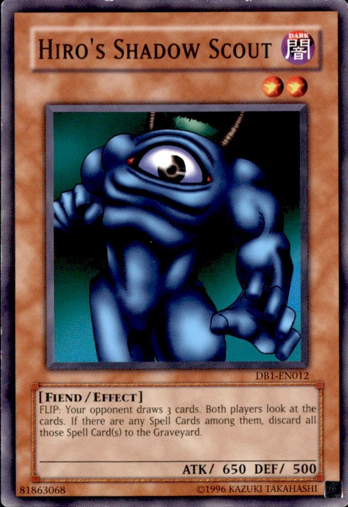 Hiro's Shadow Scout DB1-EN012 Yu-Gi-Oh Rare Card