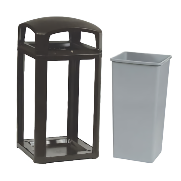 Rubbermaid FG397500BLA 50 gal Black Landmark Series® Trash Can