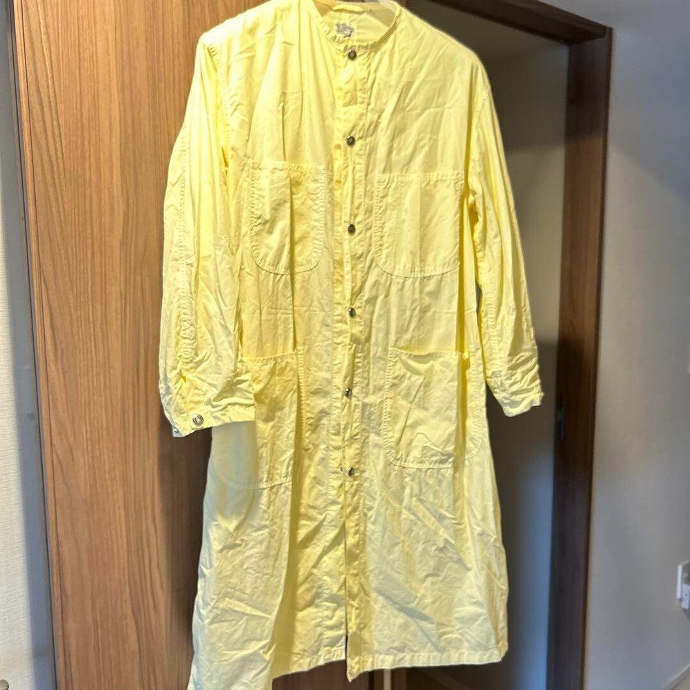 orSlow Shirt Dress Long Coat Button down Yellow Cotton Women Size 1/XS-S Used