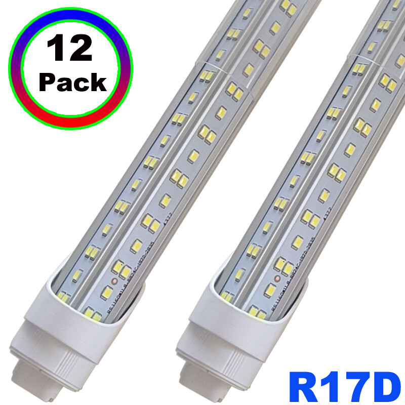 12Pack T8 8Ft LED Tube Light Bulbs R17D HO Rotatable 144W 6500K LED Shop Light