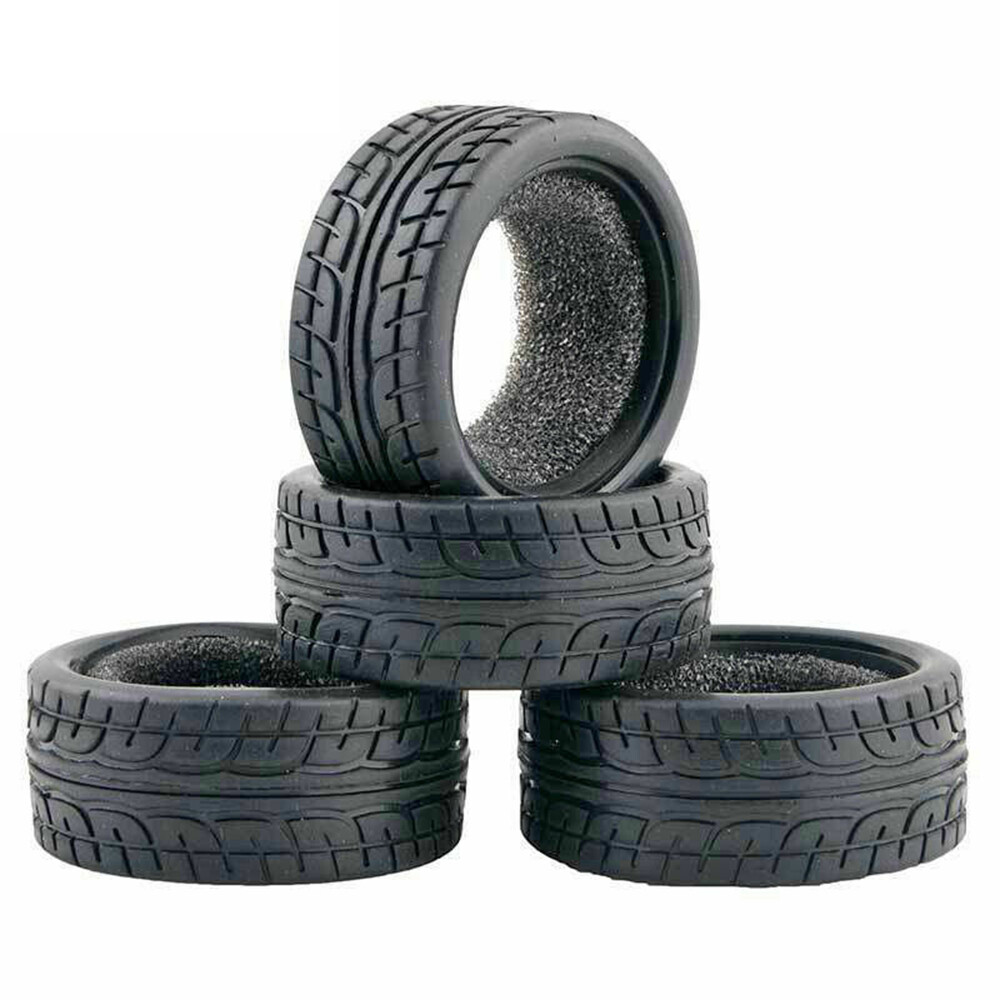 RC Rubber Tires for Tamiya TT-01/TT02/TT-01E/TL01/TA06 1/10 On Road Touring Cars