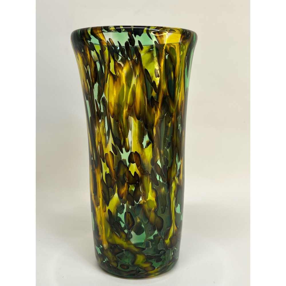 Multicolor Blue Green Red Glass Cup 7 Inch DAE Glass Original
