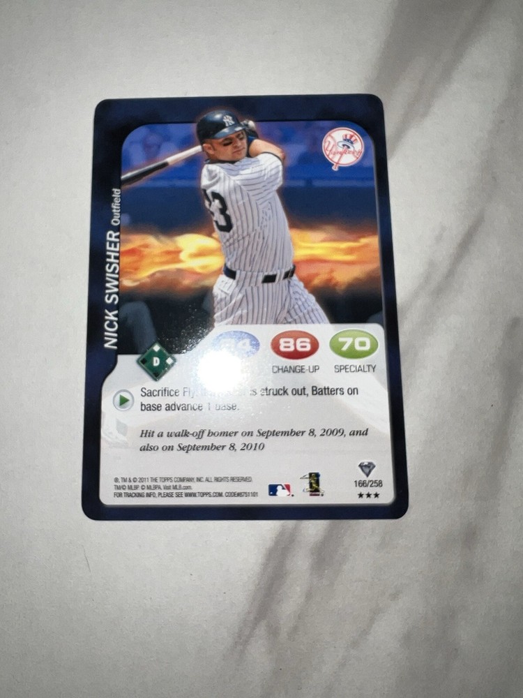 NICK SWISHER 2011 Topps Attax Baseball #166 New York Yankees