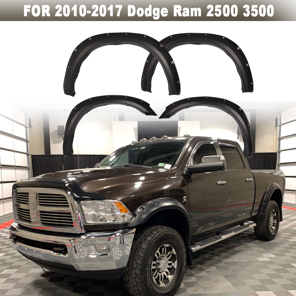2010-2017 Dodge Ram 2500 3500 Front Rear Pocket Fender Flares Kit  