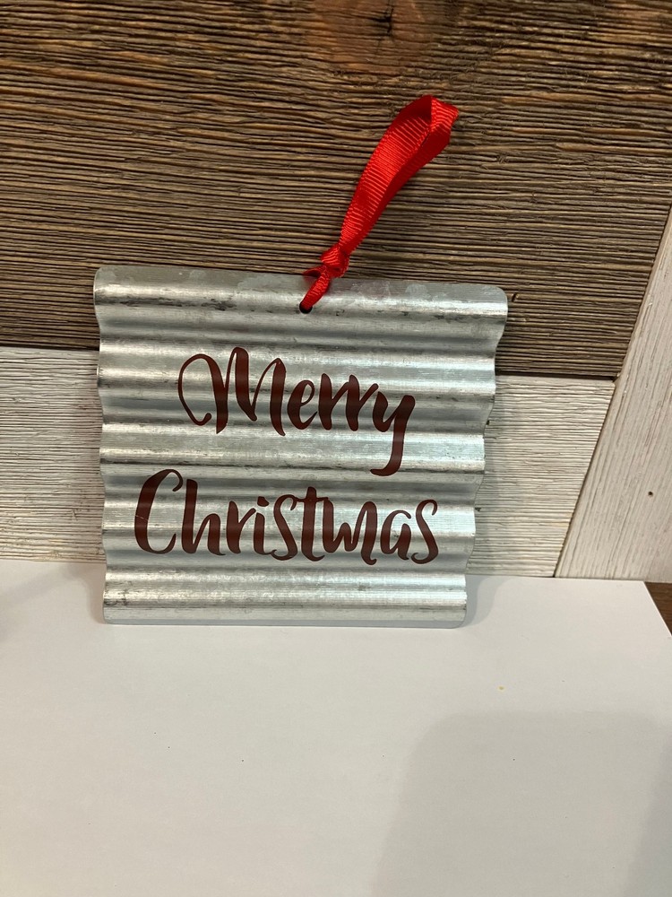 Metal Merry Christmas wall plaque ornament 5
