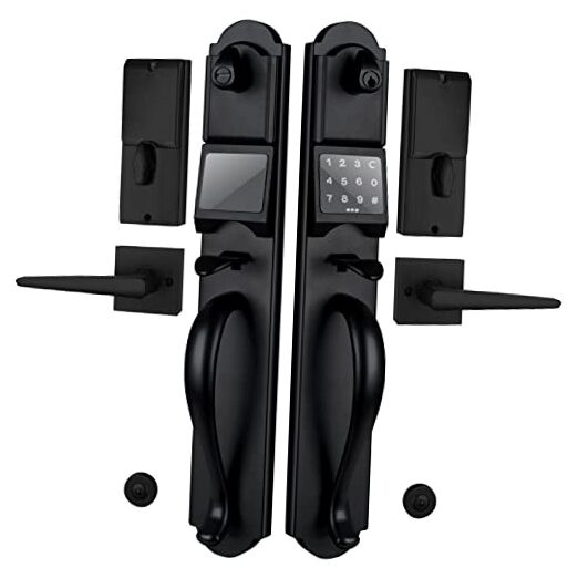 Smart Heavy Duty Double Door Handleset with Keyless Entry Electronic Lock