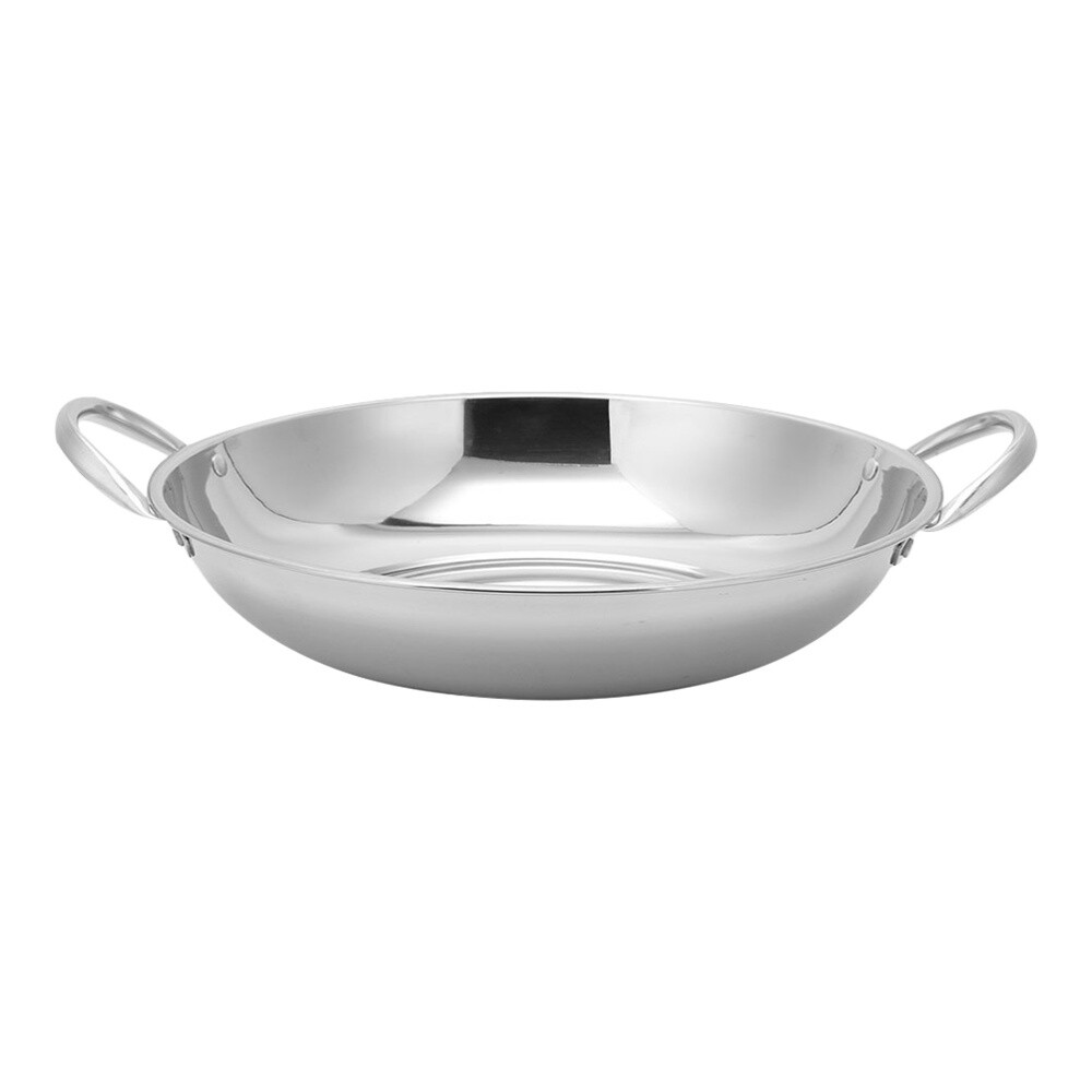 Stainless Steel Large Capacity Frying Pan for Home Cooking