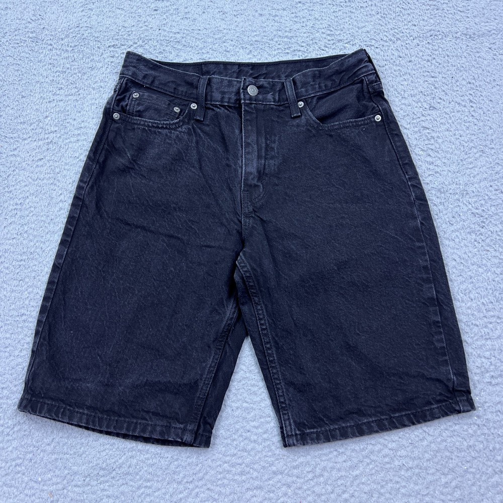 Levis 469 Shorts 30 Mens Black Wash Denim Casual Loose 11
