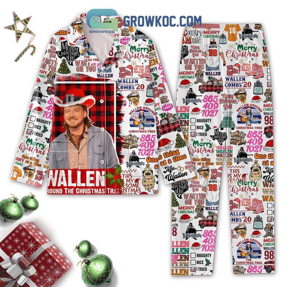 Morgan Wallen Wasted On You Christmas Pajama Set