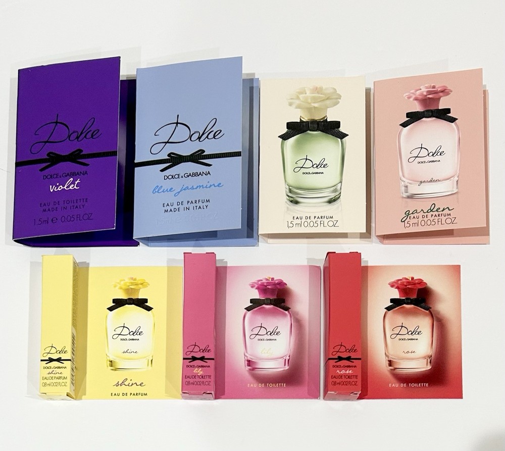 Dolce & Gabbana Perfume Collection 7pc Sample Vials Spray Set