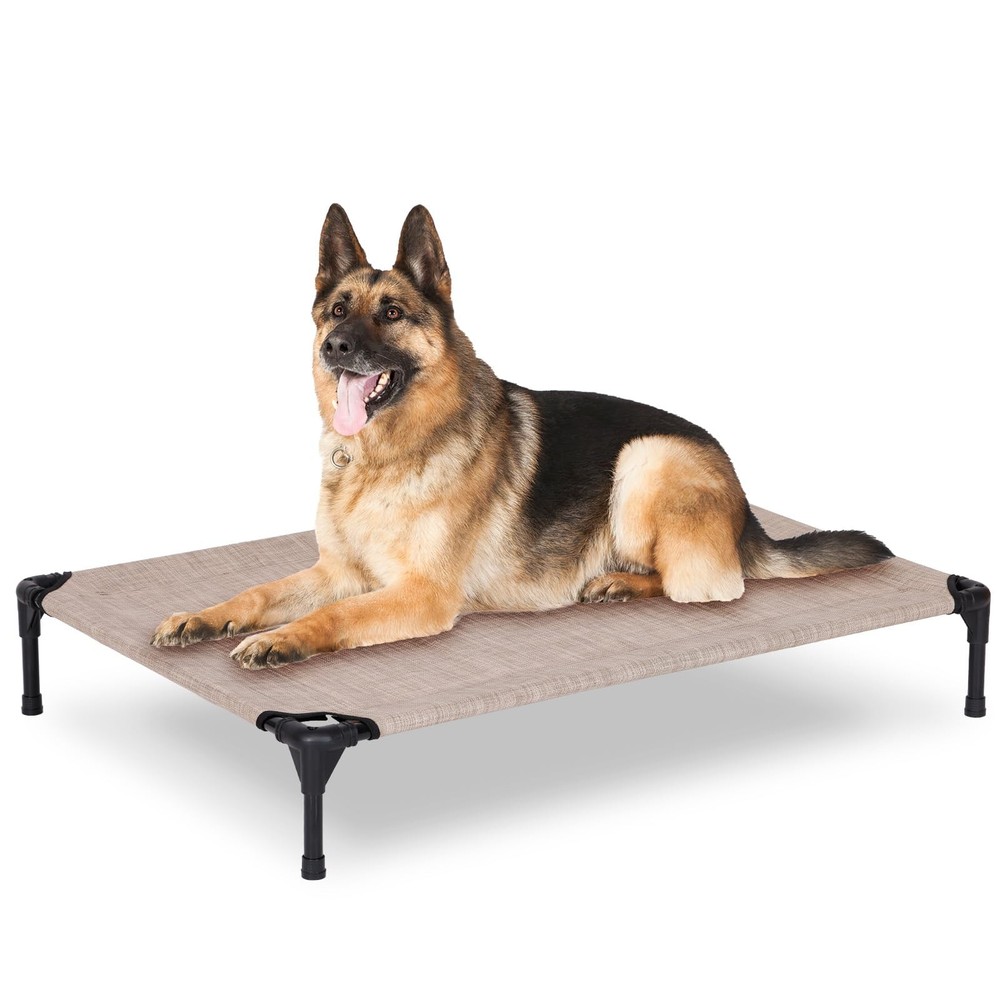 Elevated Cooling Dog Bed for Large Dogs with Washable Mesh Outdoor Cot
