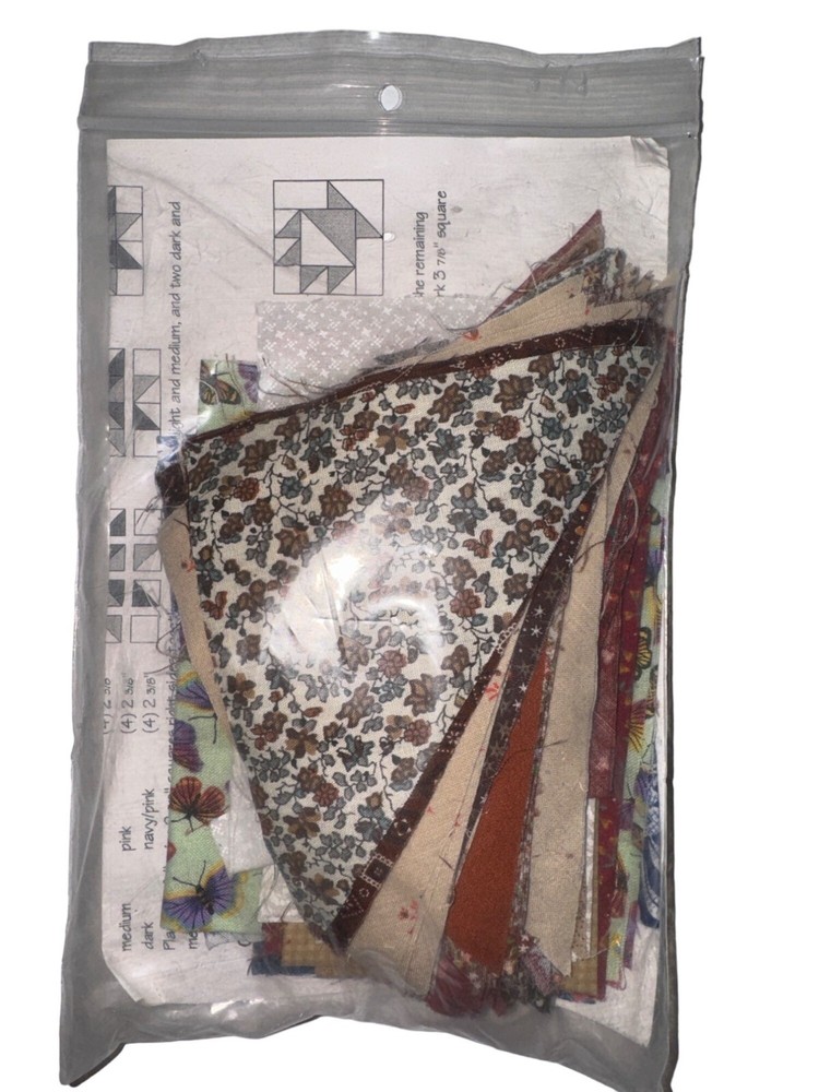 Quilt Country Sampler Monthly Block I Pattern/Fabric Kit Sewing Vintage Retro