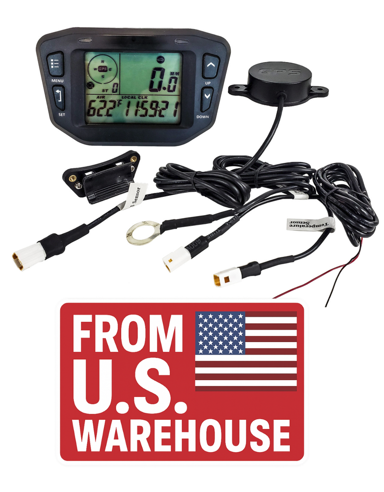OZ-USA Digital GPS Speedometer with Odometer Hour Meter Temp Voltage Gauge for ATV UTV Car