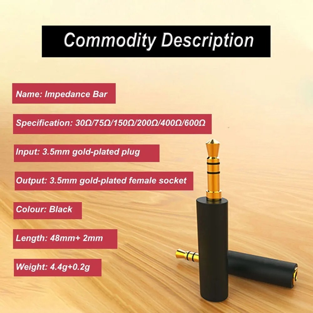 JCALLY Conductor 75 Ohm Noise Reduction Earphone Adapter for Immersive Sound