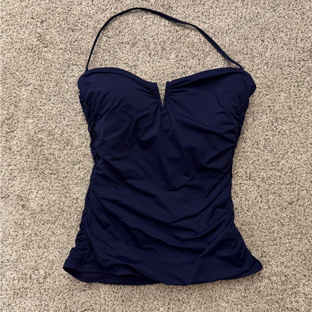 Tommy Bahama Navy Blue Strapless Tankini Top